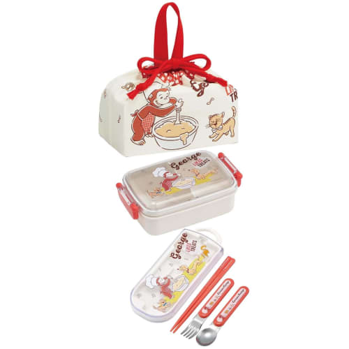 Skater Children's Lunch Box Drawstring Bag Curious George 23 Made In Japan KB7-A