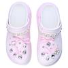 Crocs Crush Clog Sweetheart Princess EVA Exquisite Shine Versatile Hole Shoes Unisex Pink and White