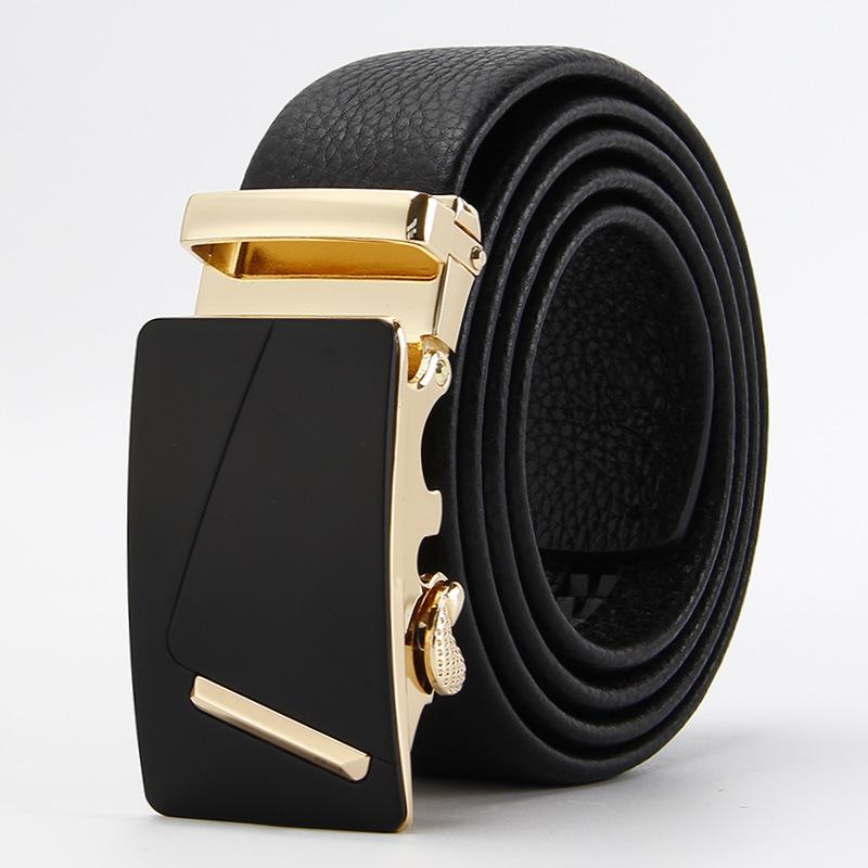 Men's Head Layer Leather Belt High End Automatic Buckle Belt Business Versatile Cowhide Belt