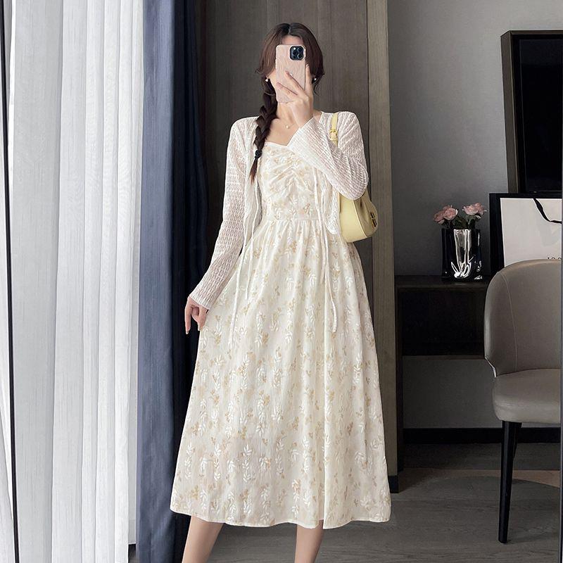 Floral Camisole Dress & Sun Protection Cardigan Set - 2026 Spring/Summer Gentle Sweet Style
