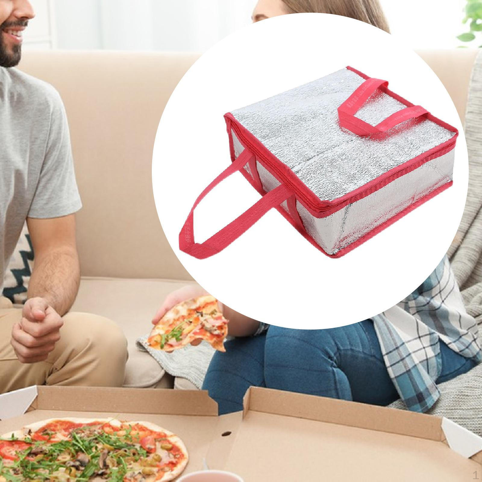

Ізольована сумка для доставки піци, підігрівач для їжі, сумка для зберігання продуктів Rose Red 30x30x10cm