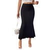 2024 High Waist Knitted Jacquard Fishtail Long Skirt