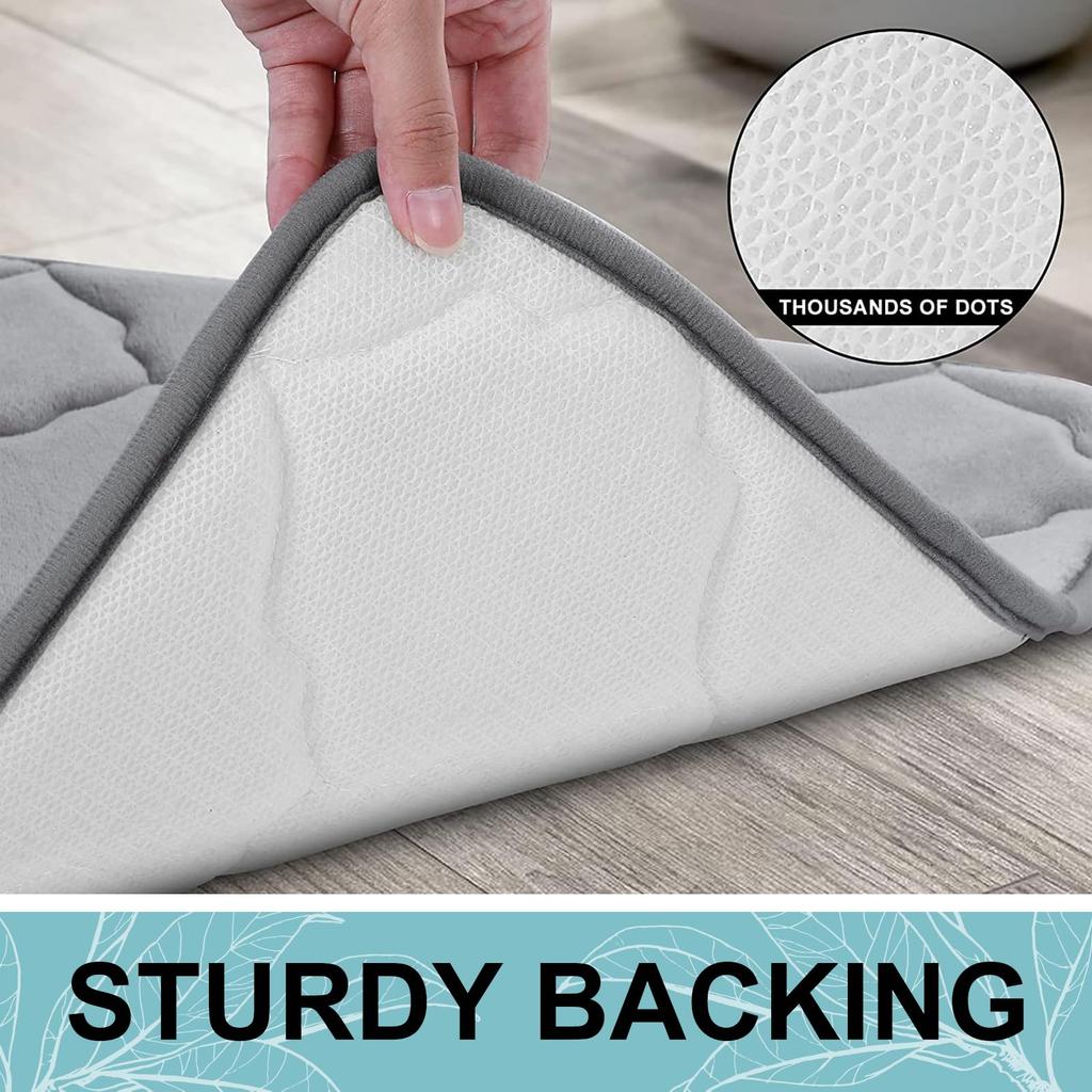 Olanly Bath Mat Rug Machine Wash Dry Cozy Memory Foam Ultra Soft Bathroom Rug Thick Bath Mat For Bathroom Floor Tub And Shower