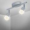 LED Deckenleuchte - B.K.LICHT - Lunis 2 - 2 GU10 Leuchtmittel - Metall - Grau