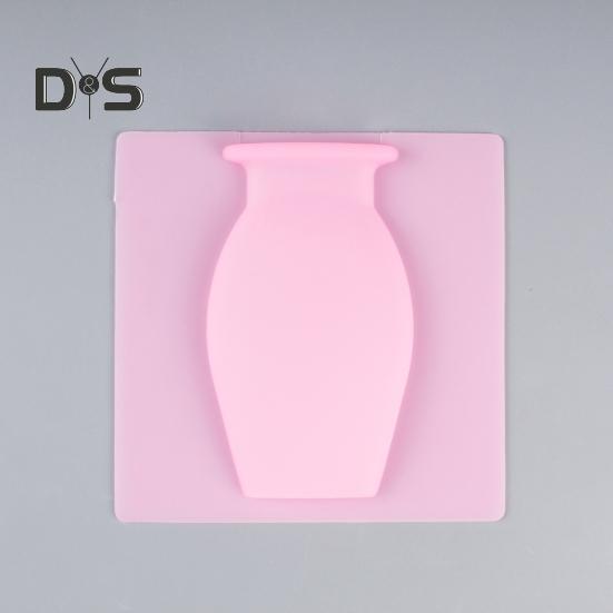 3/6Pcs Wall Mount Silicone Vase Reusable Self-Adhesive Home Office Indoor Refrigerator Window Wall Hanging Plants Flower Vase Sticker Decoration