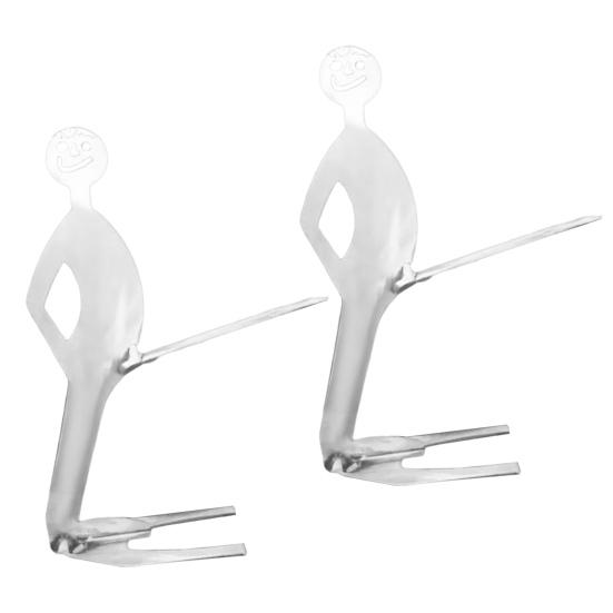 

Забавная стойка для сосисок, держатель для хот-догов, многоразовая жаровня для хот-догов, бесконтактные кухонные принадлежности для кемпинга 2pcs