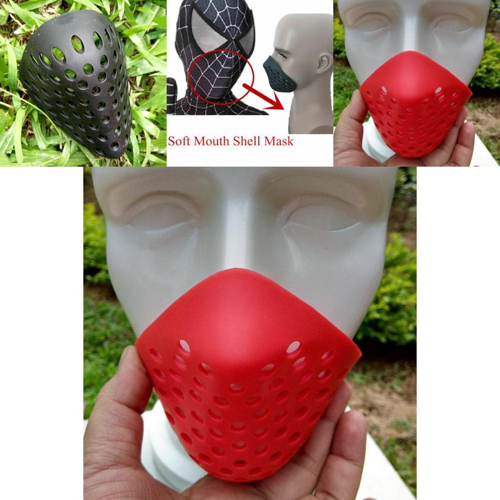 Spiderman Mundschutz-Halbmaske aus ungiftigem, weichem Gummi für komfortables Atmen