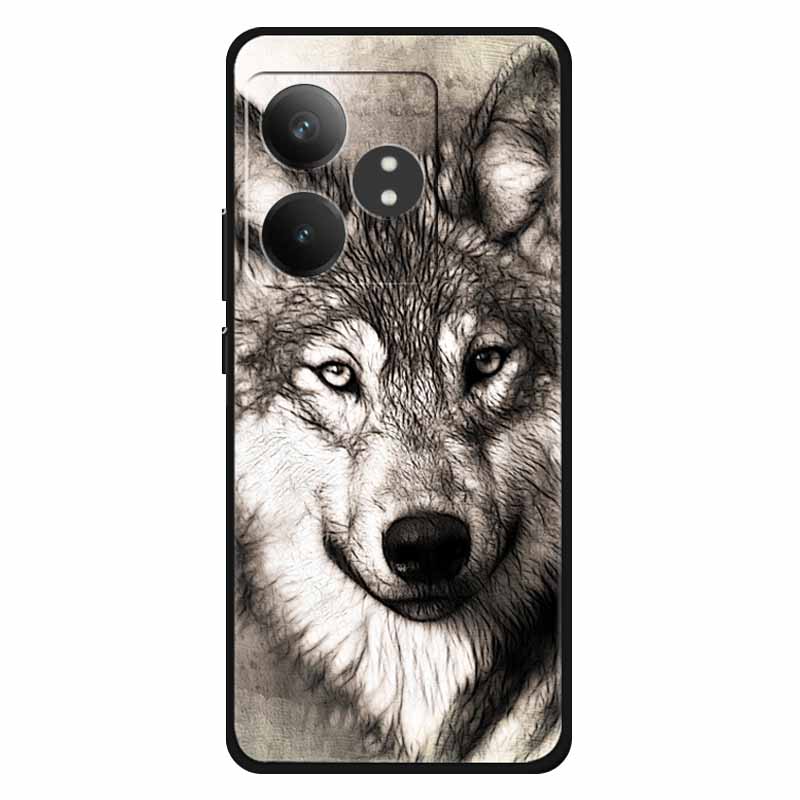 For Realme GT 6T Case Silicone Soft Lions Cat TPU Back Cover For Realme GT Neo6 Cases Protective GT6t 5G Fashion Lovely Shell