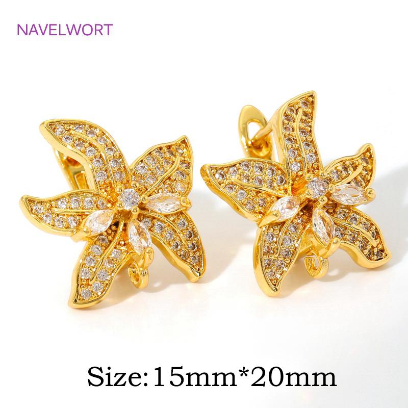 Crochets de Boucles d'Oreilles Plaqués Or 18K Fermoirs Laiton Accessoires de Boucles d'Oreilles Fil d'Oreille Pour Fabrication de Boucles d'Oreilles Apprêts, Accessoires de Fabrication de Boucles d'Oreilles DIY