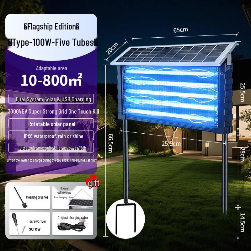 Lâmpada Elétrica Solar Aoxing para Matar Mosquitos e Moscas ao Ar Livre