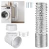 Dryer Vent Connection Kit Tumble Dryer Connector 90 Degree Dryer Vent Hose Pressure Dryer Connector Easy Installation
