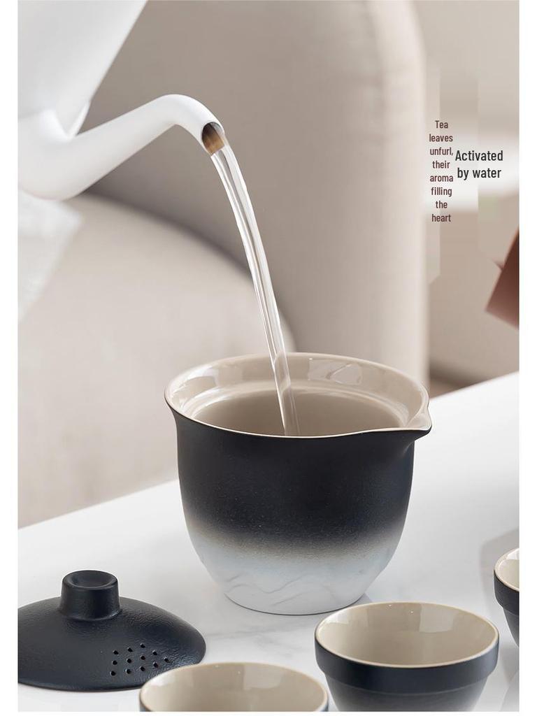 Kung Fu Travel Tea Set: Portable Quick Cup for On-the-Go Outdoor Tea Activity