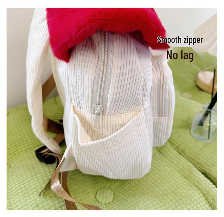 Cross-border Special Supply Faux Rabbit Fur Mushroom Backpack – Large Capacity, Fashionable, Casual for Students