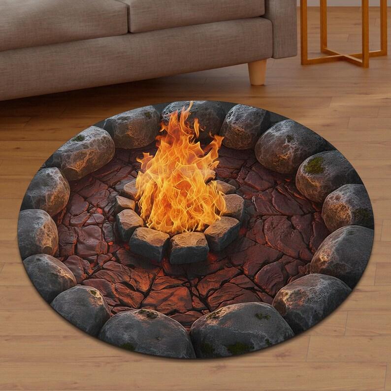 2D Library Spiral Staircase Round Rug Vintage Book Stairwell Illusion Print Fantasy Home Decor Mat Soft Non-Slip Circular Carpet