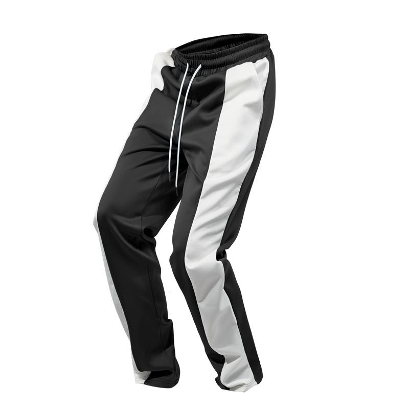 

Новые американские мужские спортивные брюки повседневные спортивные свободные из здоровой ткани с заниженной талией для бега трусцой контрастные цветные мужские брюки XL чёрный