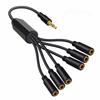 3.5mm Headset Splitter Cable Stereo 30cm Audio Jack Extender Male To Female 1 To 6/5/4/3 Port AUX Adapters Cord