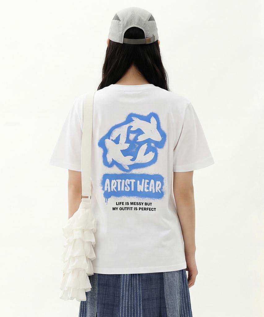 ARTISTWEAR [Atw] Blue Koi Short Sleeve T-Shirt - 2 Colors