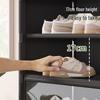 Sturdy Multi-layer Shoe Rack with Dustproof Transparent Shelves, Ideal for Home or Dorm.