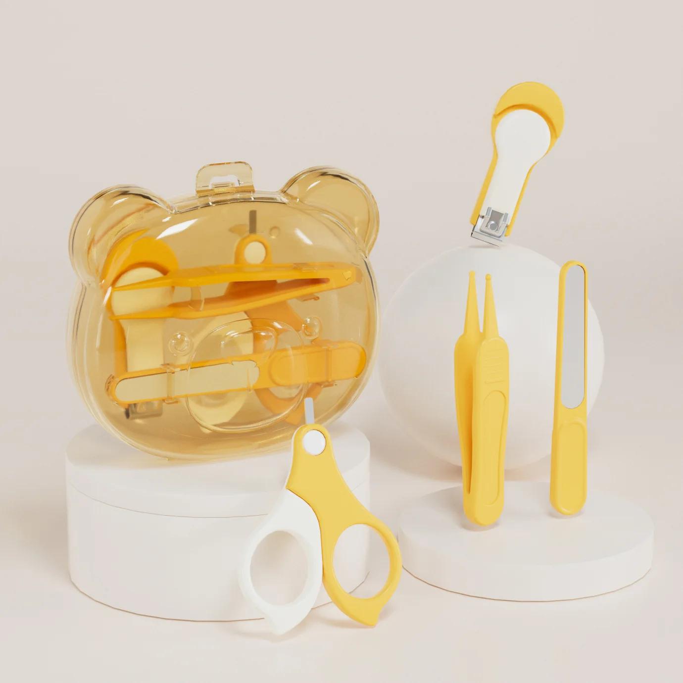 

Newborn Baby Nail Clippers Baby Scissors Nail Set Manicure Artifact Baby Care Nail Clippers Set жёлтый