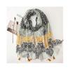 (18)Design Brand Women Scarf Fashion Print Cotton Warm Shawl Muslim Scarves Hijabs Lady Pashmina Bandana Tassel Beach Shawls Foulard
