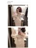 2026 Elegant Korean Style Women's Lace Mesh Top with Half-High Collar - Autumn/Winter Collection