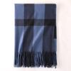Luxusní design Kostkovaný kašmírový šátek pro ženy Zimní teplá šála Zábal Pašmína Bufanda Hrubá deka Pončo Echarpe Bandana