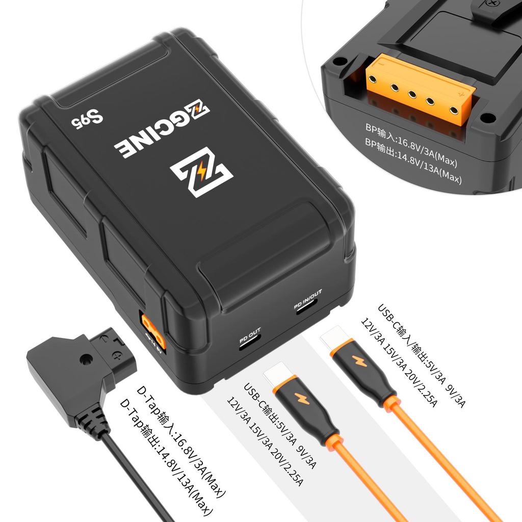 ZGCINE V-Mount S95 Battery for Outdoor Camera, Monitor & Video Transmission