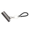 Lighter Holder Keychain with Spring Clip Aluminum Alloy Portable Lighter Case Sleeve Keychain for Outdoor Grey