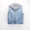 Spring and Autumn Slim Fit All-match Pocket Casual Denim Vest Women Short Vest Plus Size Jacket