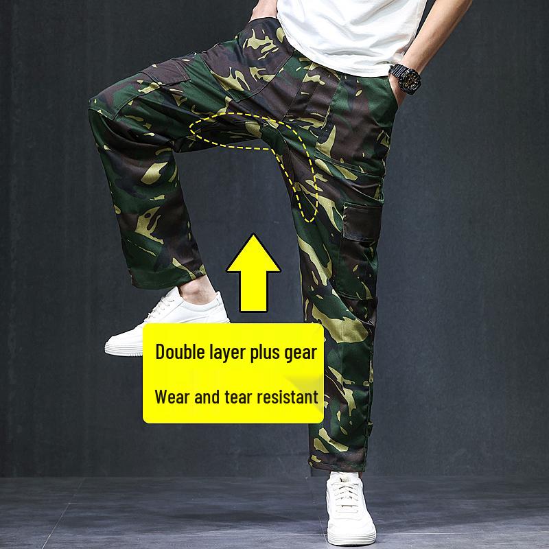 Men's Tear-Resistant Summer Work Overalls for Construction and Welding