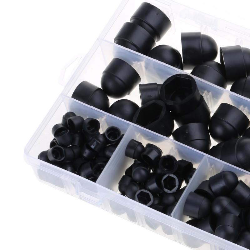 Threaded Inserts with Caps Set Plastic Locking Assortment Easy to Use Self Locking Nut with Caps Set Essential Nut Set