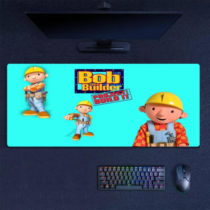 Bob the Builder Mouse Pad, Large Gaming Desk Mat, Non-slip XXL Mousepad for Laptop & Tablet, Mini PC Playmat with Stitched Edges