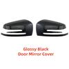 Car upgrade For BENZ ML Klasse W166 GLX166 2011 2012 2013 2014 2015 Car Piano Black Carbon Accessories Door Mirror Cover Trim