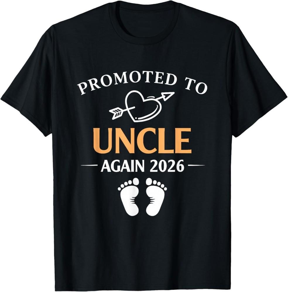 Promoted to Uncle Again Est 2026 Heart Arrow T‑Shirt M