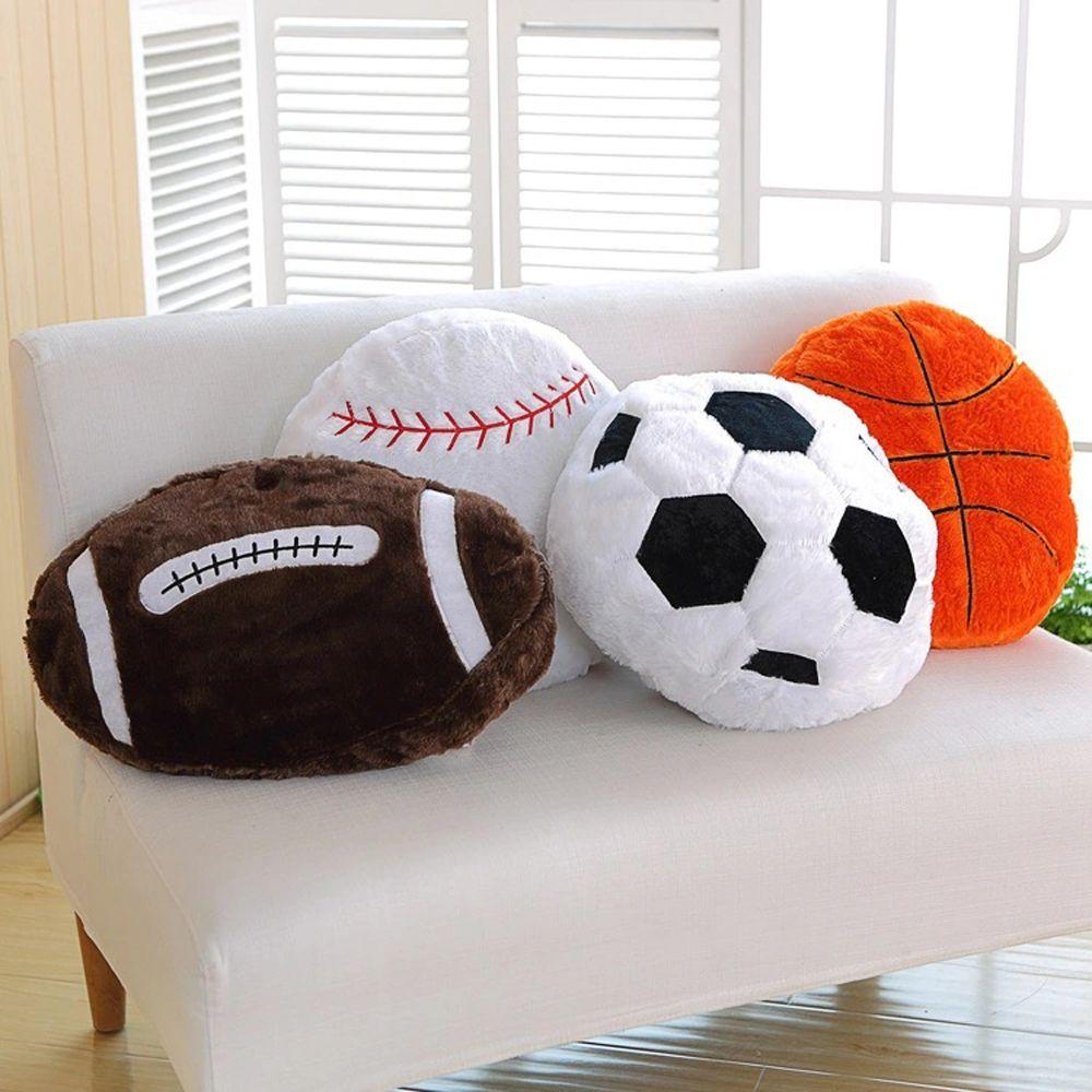 

Gift Room Decoration Basketball Plush Toys Sofa Cushion Simulation Ball Pillow Stuffed Toys baseball 12cm
