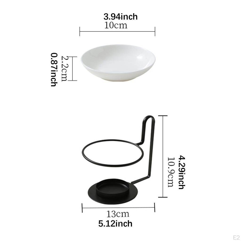 Essential Oil Burner Fragrance Warmer Aroma Detachable Tea Light Candle Holder for Bedroom