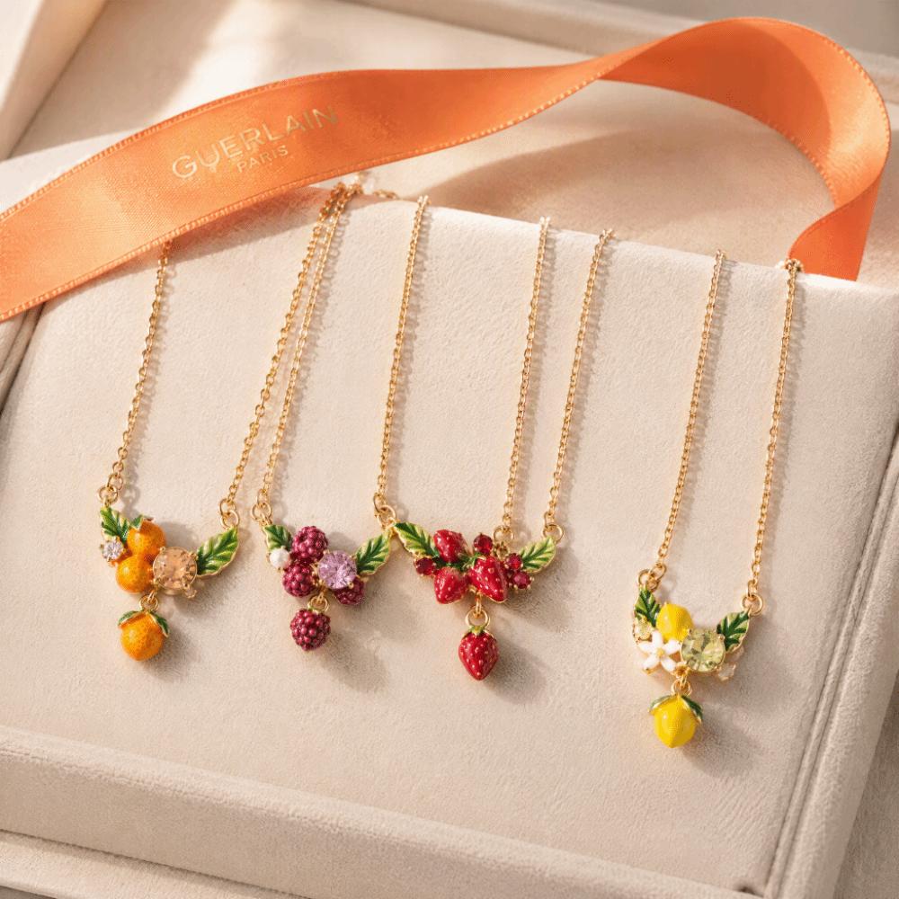 Stackable Fruit Necklace Lemons Collarbone Chain Fun Clavicle Chain Gift