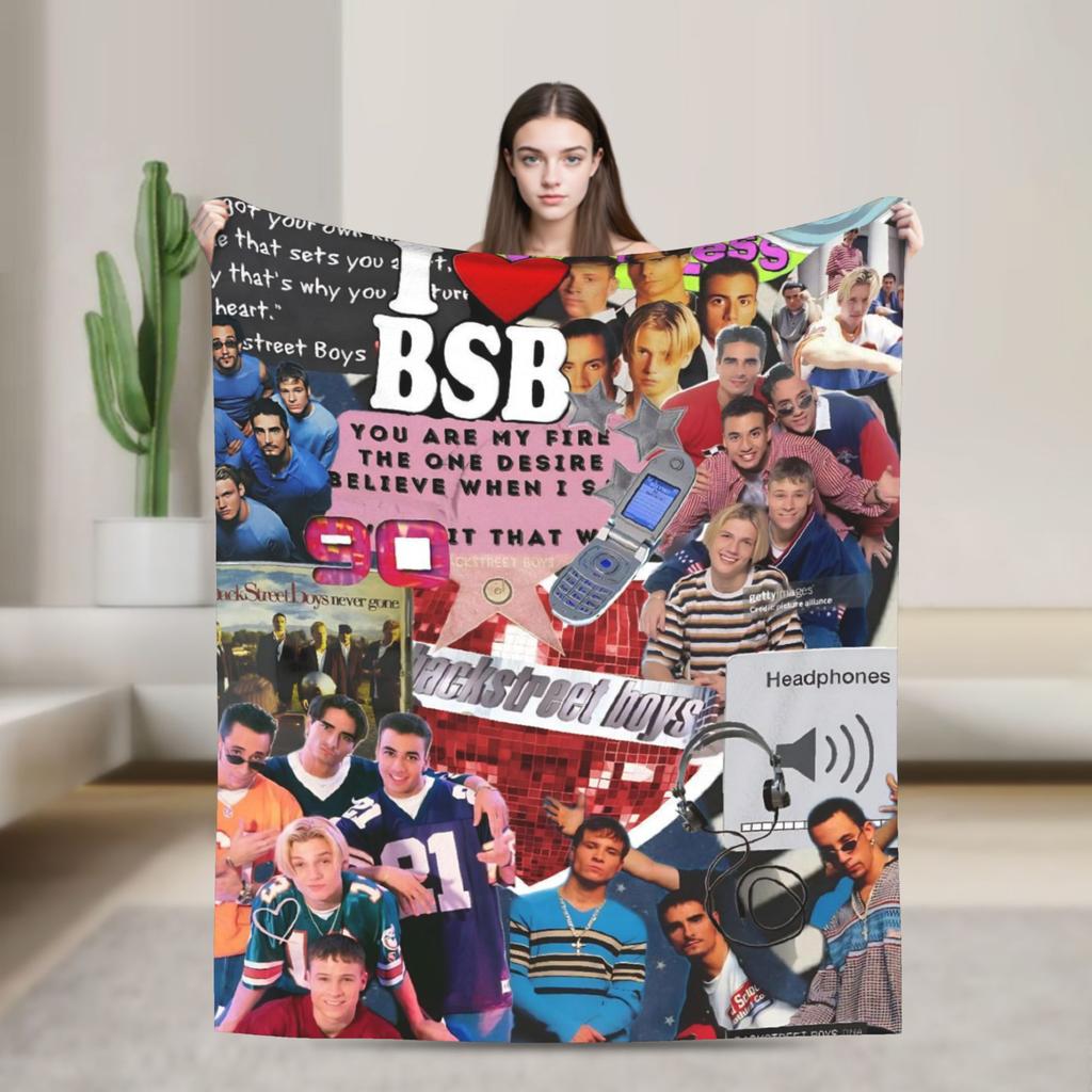 BSB Backstreet Boys Band Blanket Quality Warm Soft  Throw Blanket Autumn Decorative Living Room Funny Bedspread