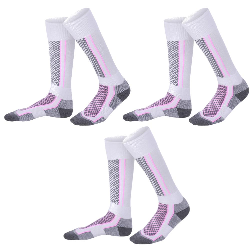 1-5Pairs Winter Warm Ski Socks Anti-slip Thickened Breathable Compression Snowboard Socks Thermal Knee High Hiking Skiing Socks