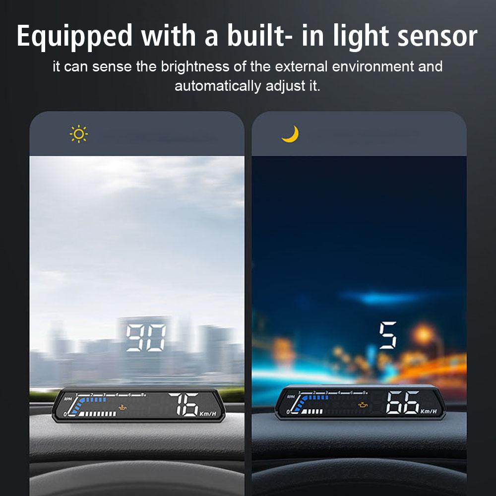Water Temp S100 HUD Speed Projector Digital Display Overspeed Multifunctional Voltage Car Head Up Display Security Alarm