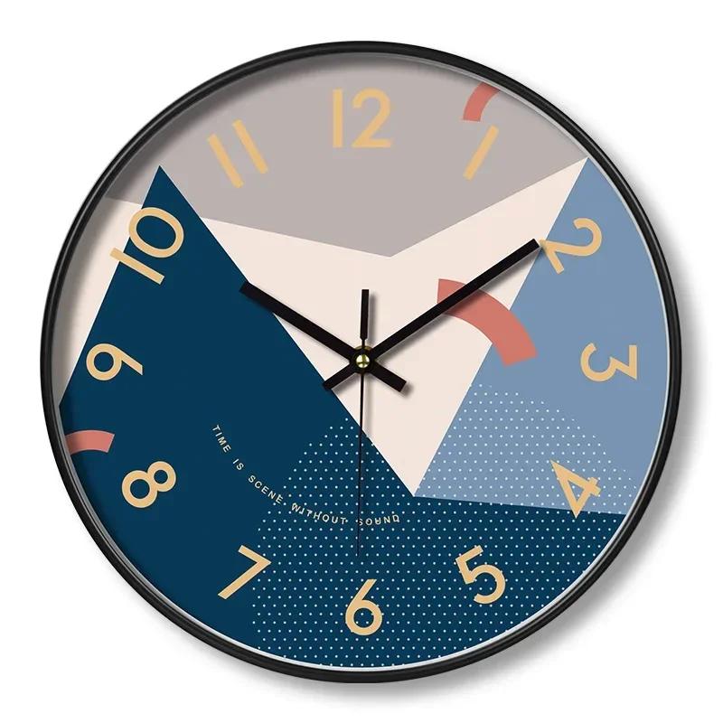 Silent 8 Inch Wall Clock Non-Ticking Decorative Clock for School Office Classroom Bedroom Kitchen Living Room Decor