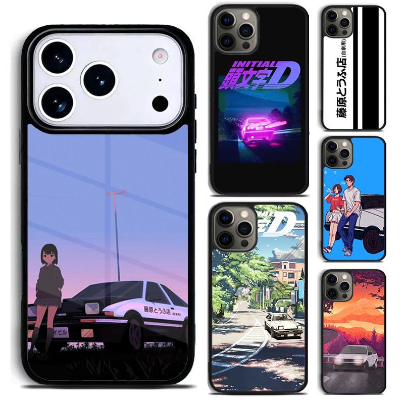 INITIAL D Super Car AE86 Phone Case for iPhone 17 16 15 Pro Max Air 14 13 12 11 Plus Shockproof Cover