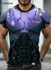 Men's Mecha Armor T-Shirts New Summer Oversized Short Sleeve 3D Print Street Fashion Male Tee 6XL Big Size O-Neck Casual Tops