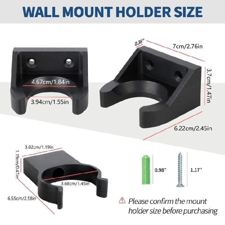 Secure Clamping Vacuum Wand Wall Mount For Organized Home Storage Solution With Space Optimization