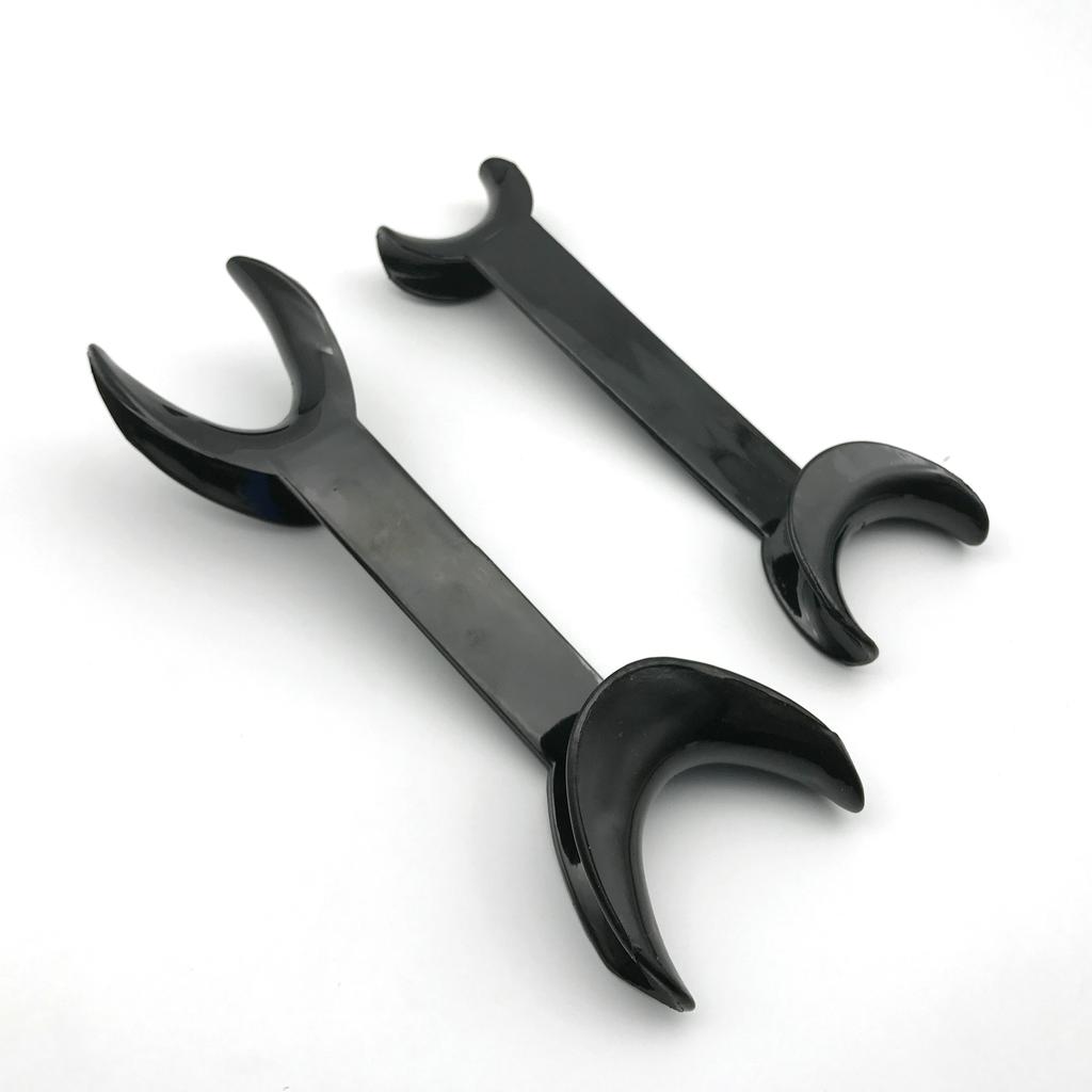 4 szt. Dental dwugłowy w kształcie litery T wewnątrzustny rozwieracz wargi otwieracz czarny zwijacz stomatologiczny Dental otwieracz do ust