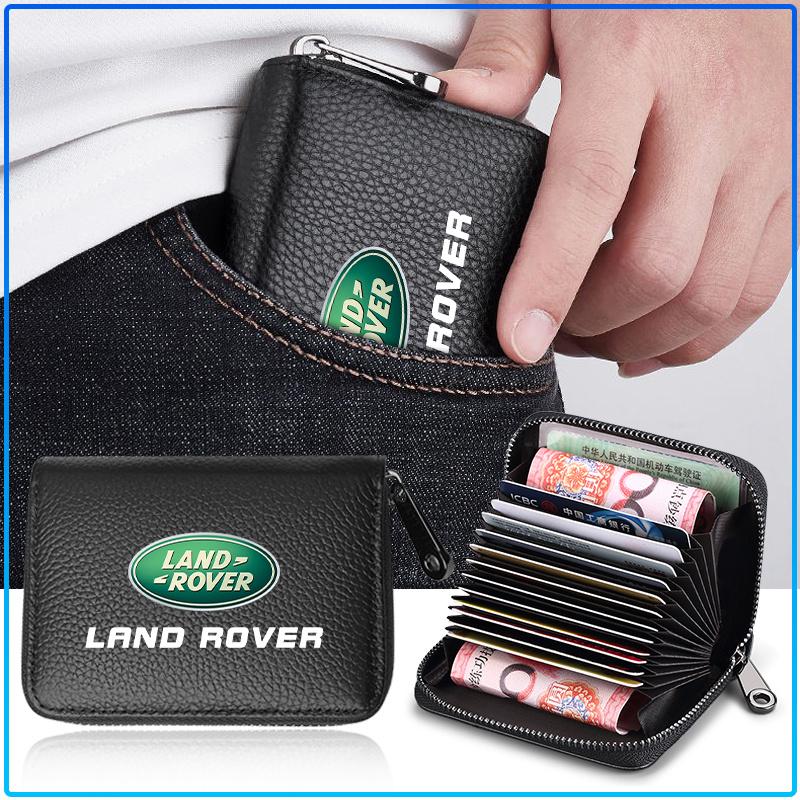 Leather Car Driver's License ID Card Bank Card Wallet Car Styling For Land Rover Freelander 2 L2 L319 L462 LF Range Sport Evoque L322 Discovery 2 3 4