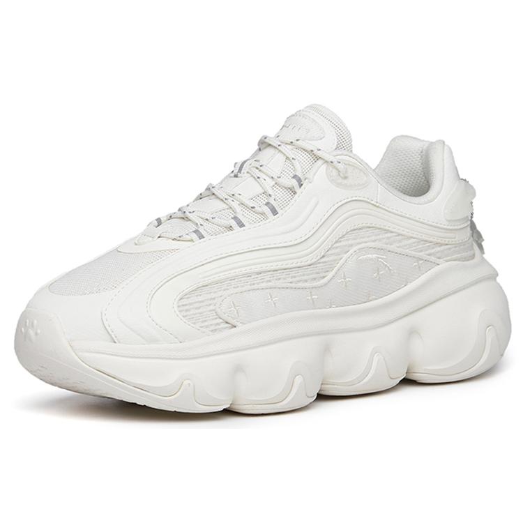 New ANTA Life Collection Chunky Sneakers Women's Low top Ivory White/Silver 922228896-1