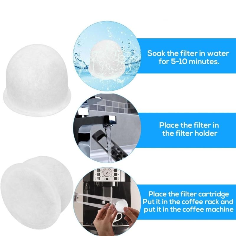 6PCS Water Filters Coffee Filter Home Coffee Brewing Filter Coffee Machines Part Suitable for WGCM100S WGCM110S WGCM120S