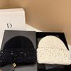 Winter Warm Knit Hat With Rabbit Fur Sequins Ear Flaps Outdoor Use