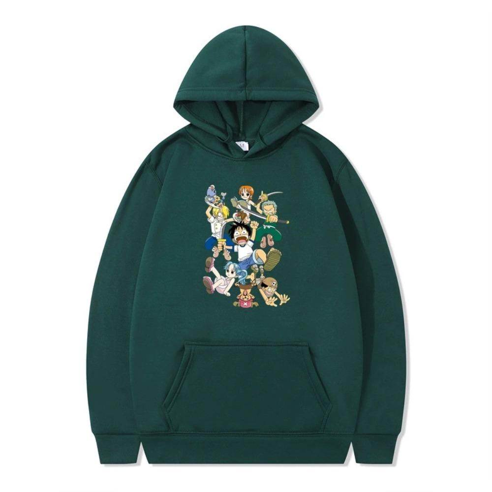 Mens Womens Hoodie ONE PIECE Anime Hoodies Streetwear Harajuku Casual Printed Hooded Pullover Sweatshirts